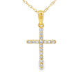 .10ct Diamond Cross Religious Pendant 14KT Yellow Gold
