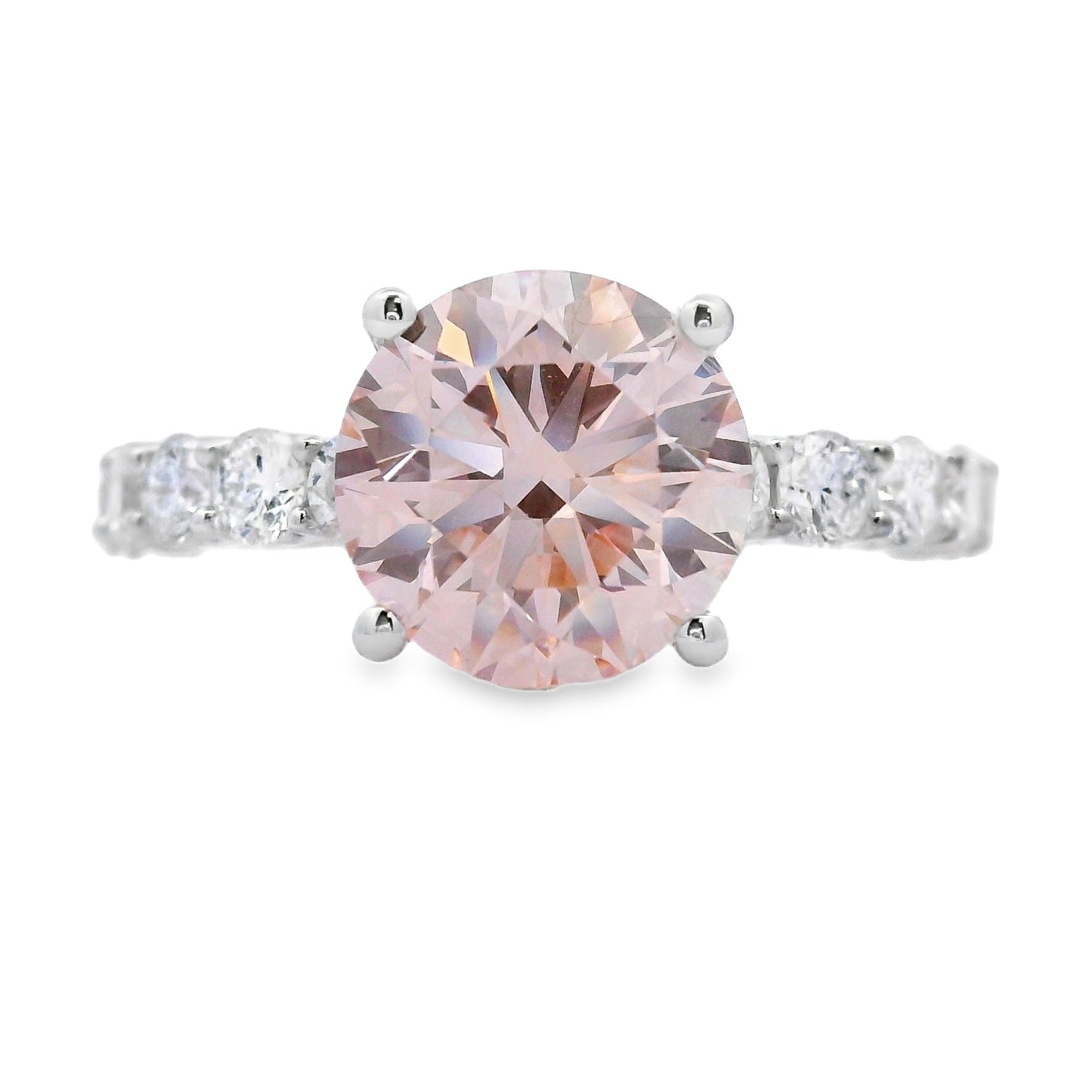 3.50ct Lab Grown Diamond Eng Only 14KT White Gold