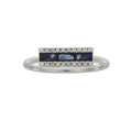 .63ct Diamond Sapphire Ring 14KT White Gold