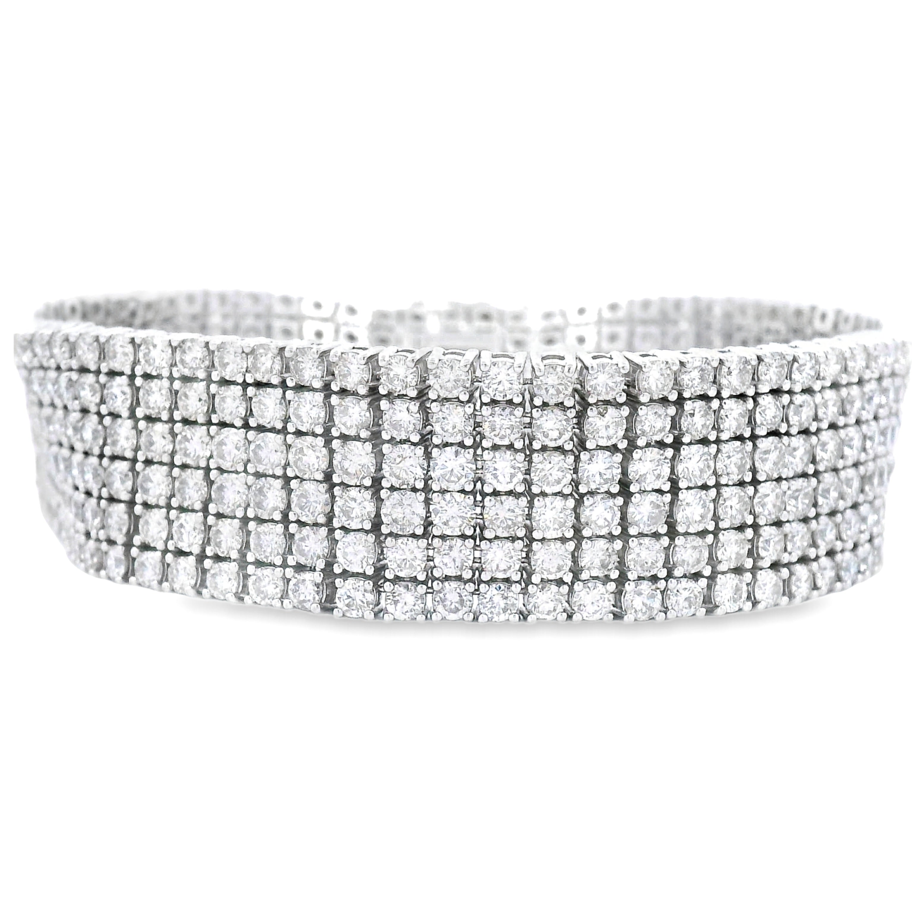 20.00ct Diamond Tennis Bracelet 14KT White Gold