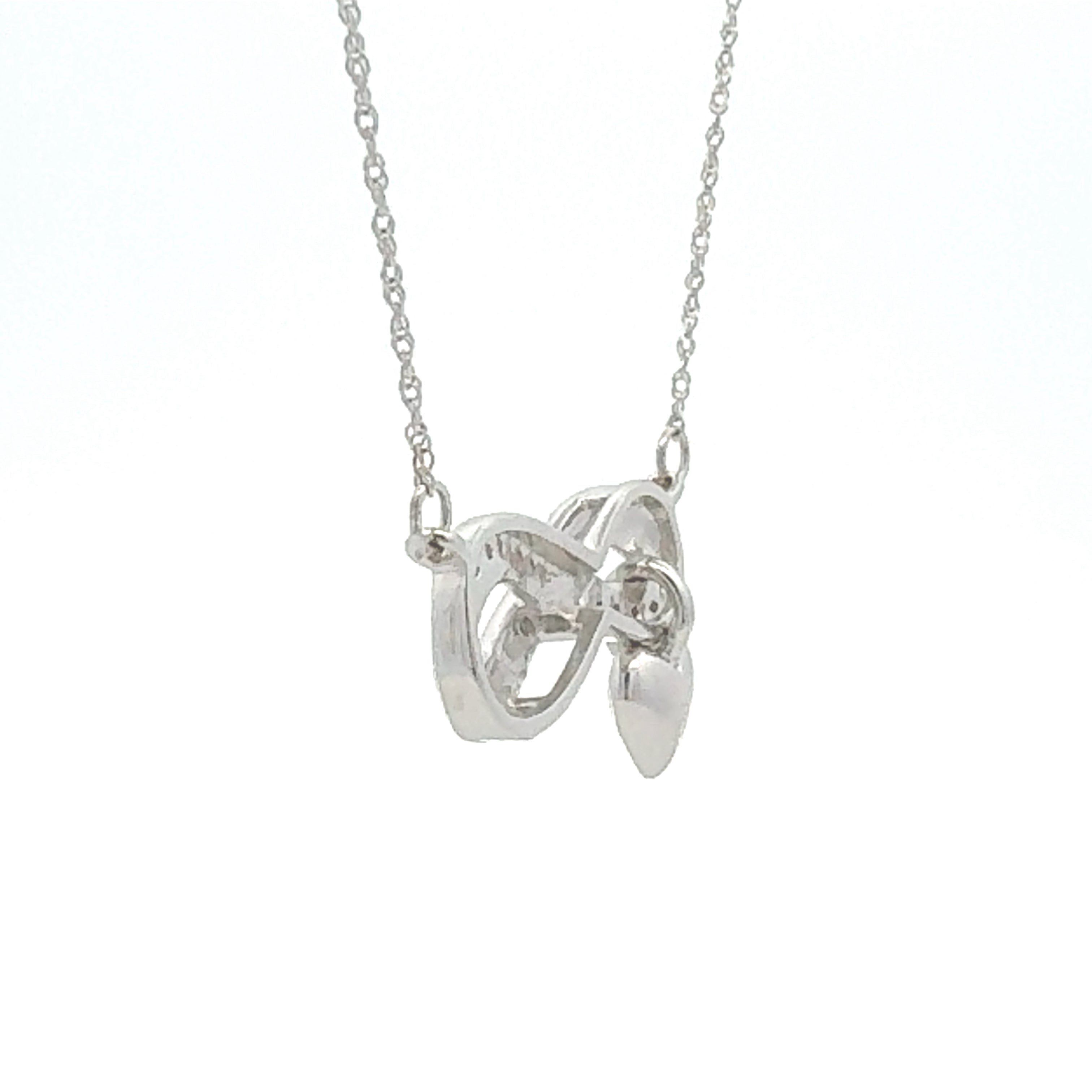 .04ct Diamond Cross Religious Pendant Sterling Silver