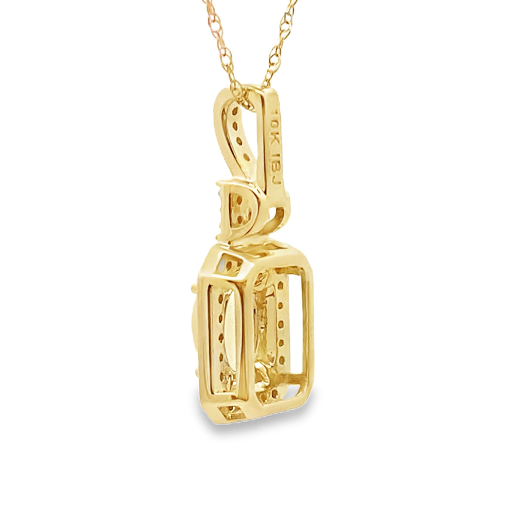 .06ct Opal Diamond Fashion Pendants 10KT Yellow Gold