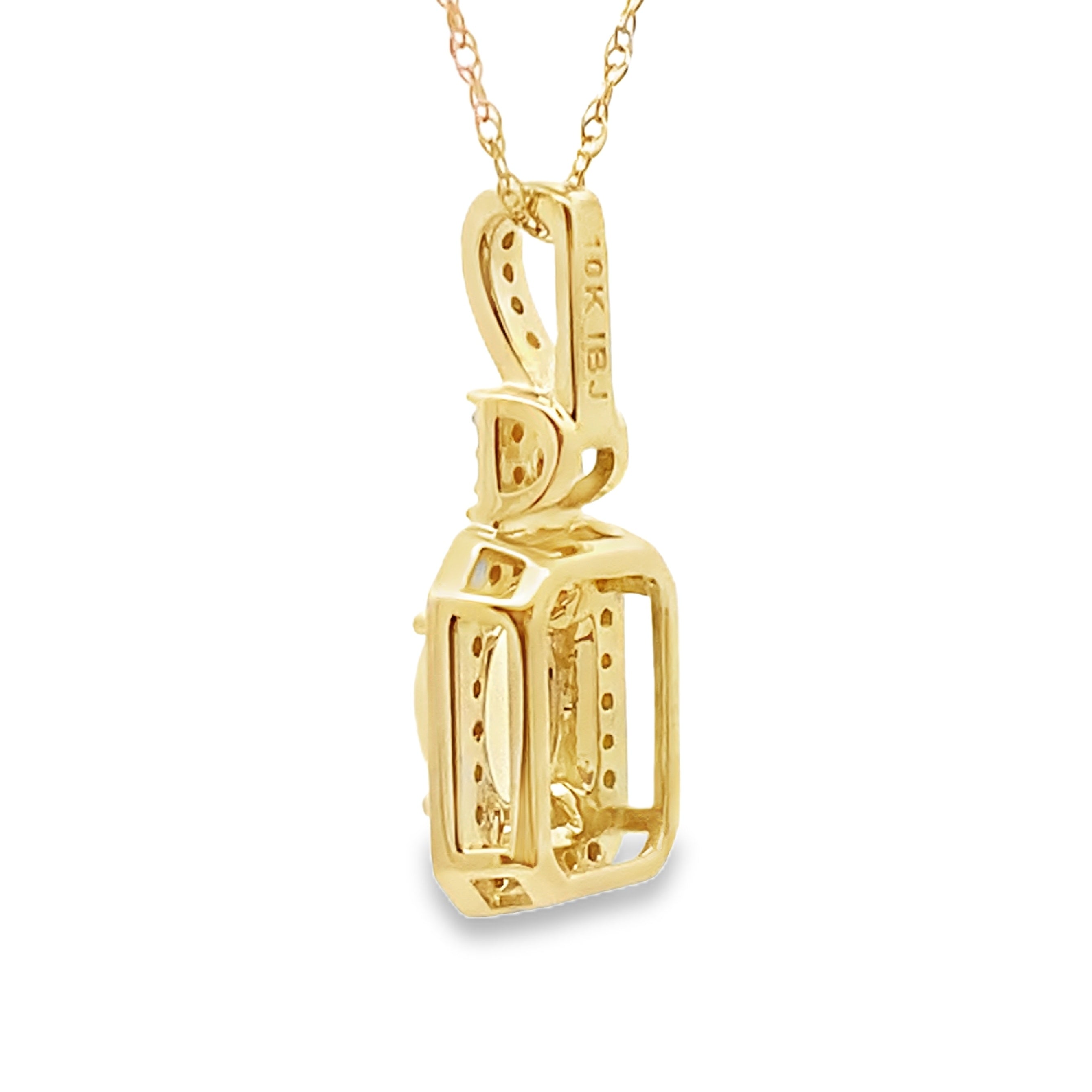 .06ct Opal Diamond Fashion Pendants 10KT Yellow Gold