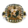 Natural .50ct Quartz Diamond Ring 14KT Yellow Gold