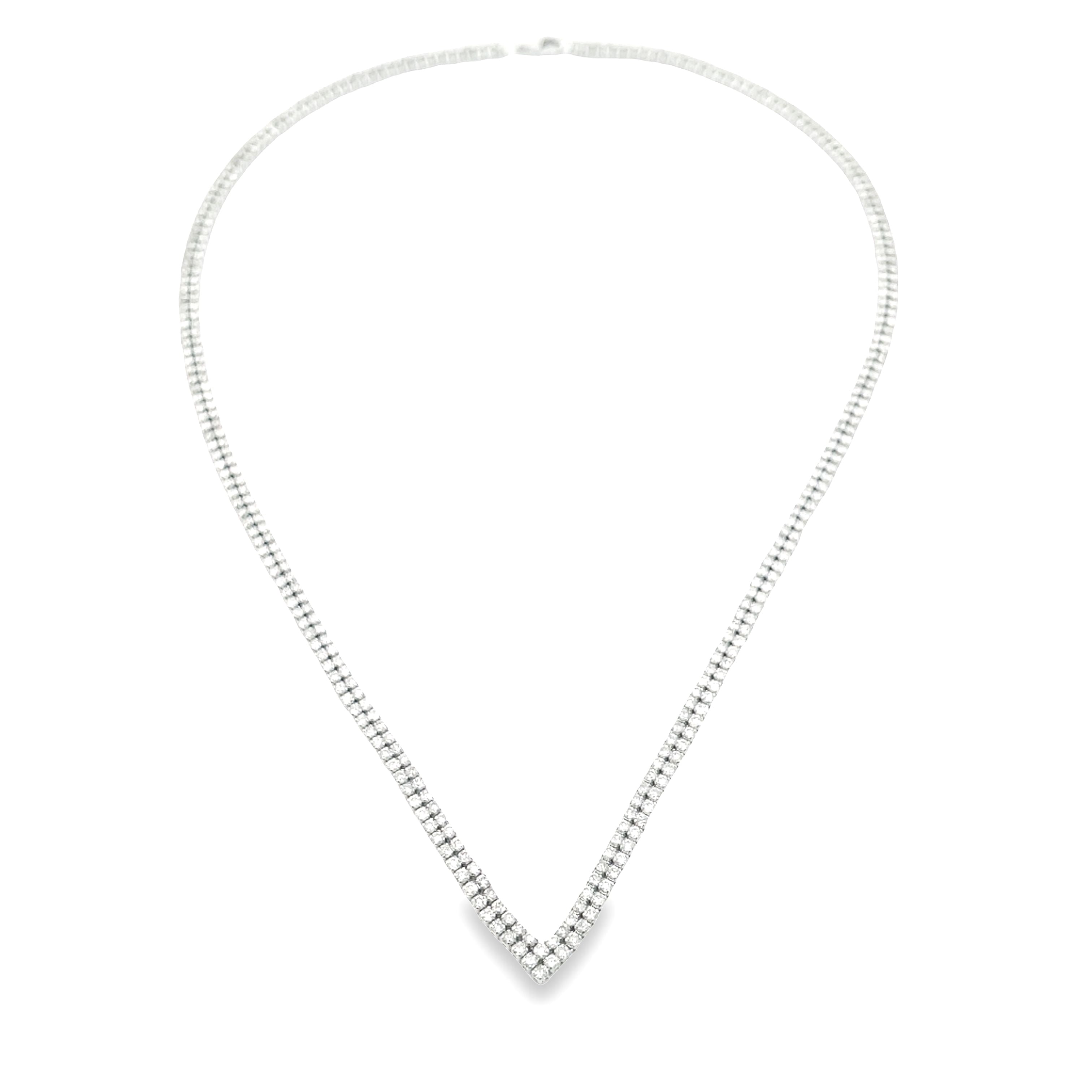 7.00ct Diamond Tennis Necklace 14KT White Gold