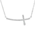 .26ct Diamond Cross Religious Pendant Sterling Silver