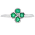 .15ct Emerald Diamond Ring 10KT White Gold