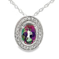 Mystic Fire Topaz Fashion Pendants 10KT White Gold