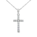 .11ct Diamond Cross Religious Pendant 14KT White Gold