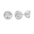 .25ct Lab Grown Diamond Stud Earrings Sterling Silver