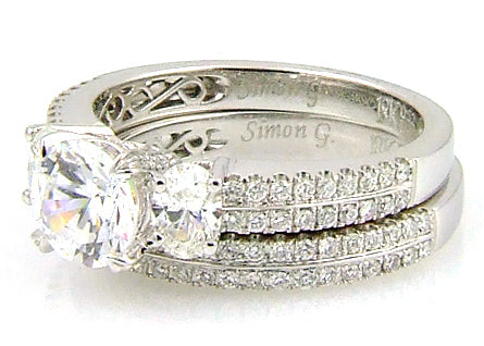 1.05ct Engagement Ring Set 18KT White Gold