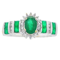 .80ct Emerald Diamond Ring 10KT White Gold