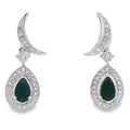 .55ct Onyx Diamond Dangle Earrings 10KT White Gold