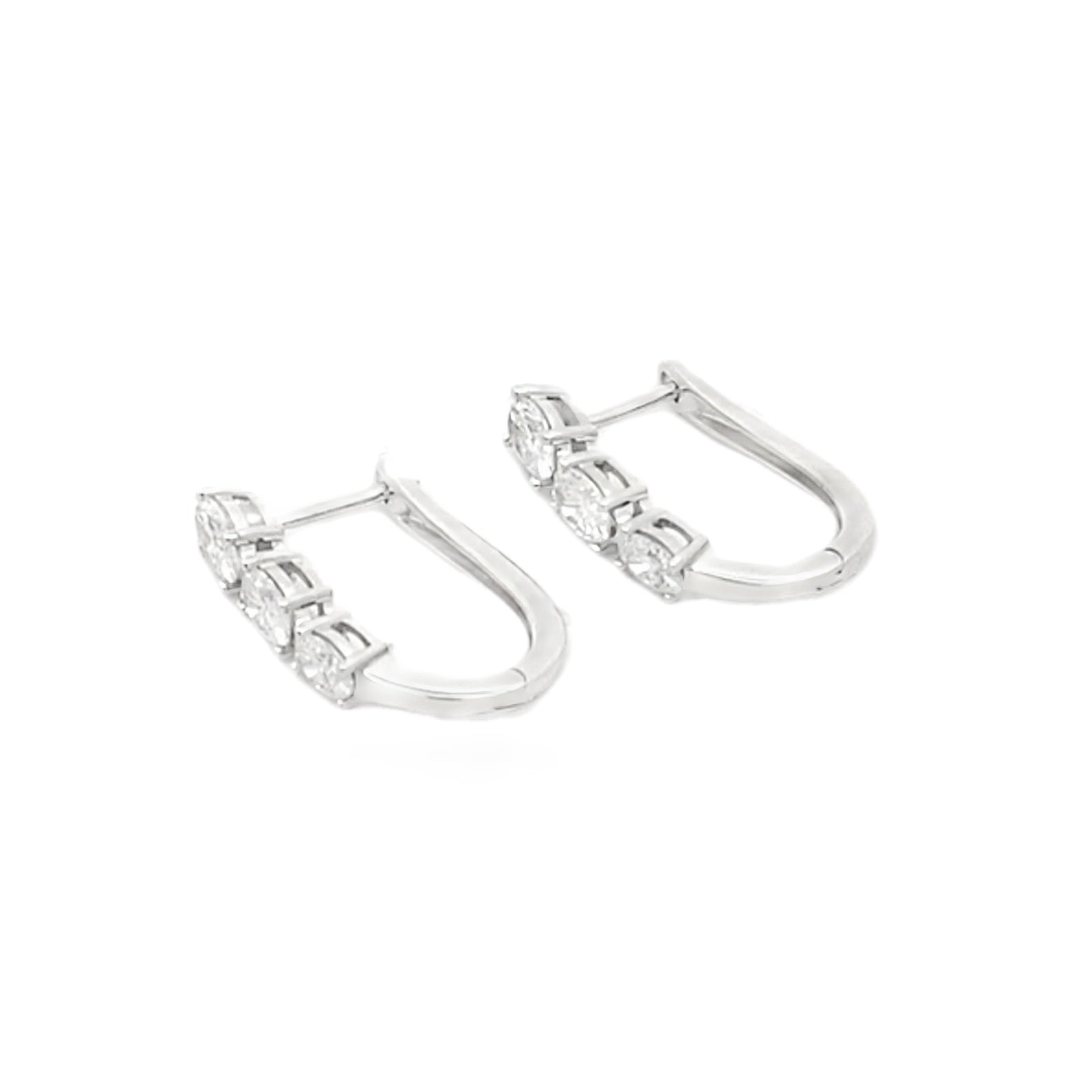 1.50ct Lab Grown Diamond Hoop Earrings 14KT White Gold