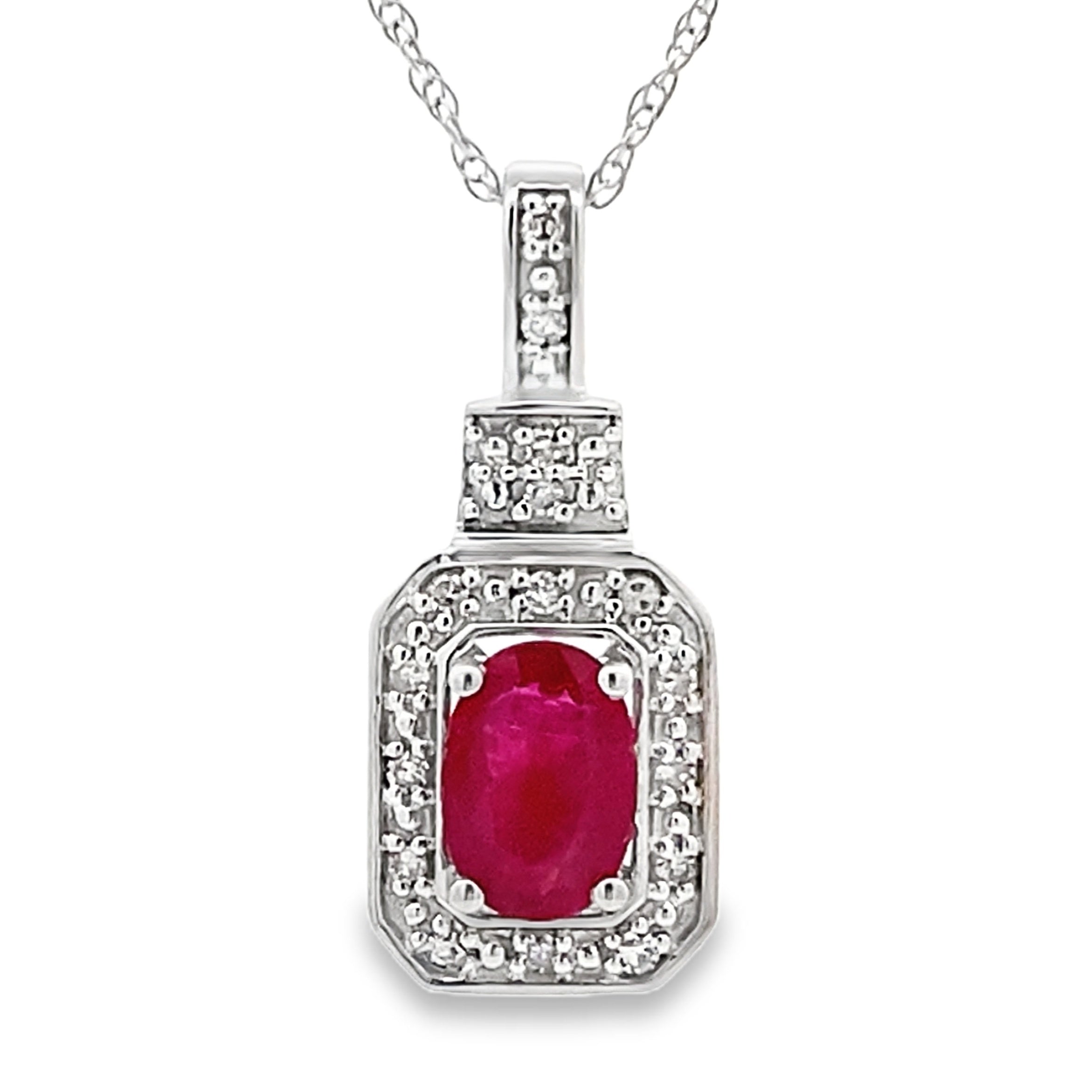 .66ct Ruby Diamond Fashion Pendants 10KT White Gold