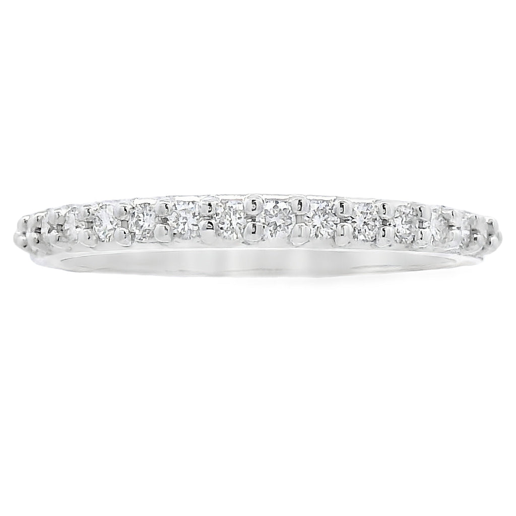 .25ct Diamond Wedding Band Ring 14KT White Gold