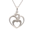 .10ct Diamond Heart Love Pendant Sterling Silver