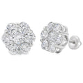 3.89ct Lab Grown Diamond Earrings Sterling Silver