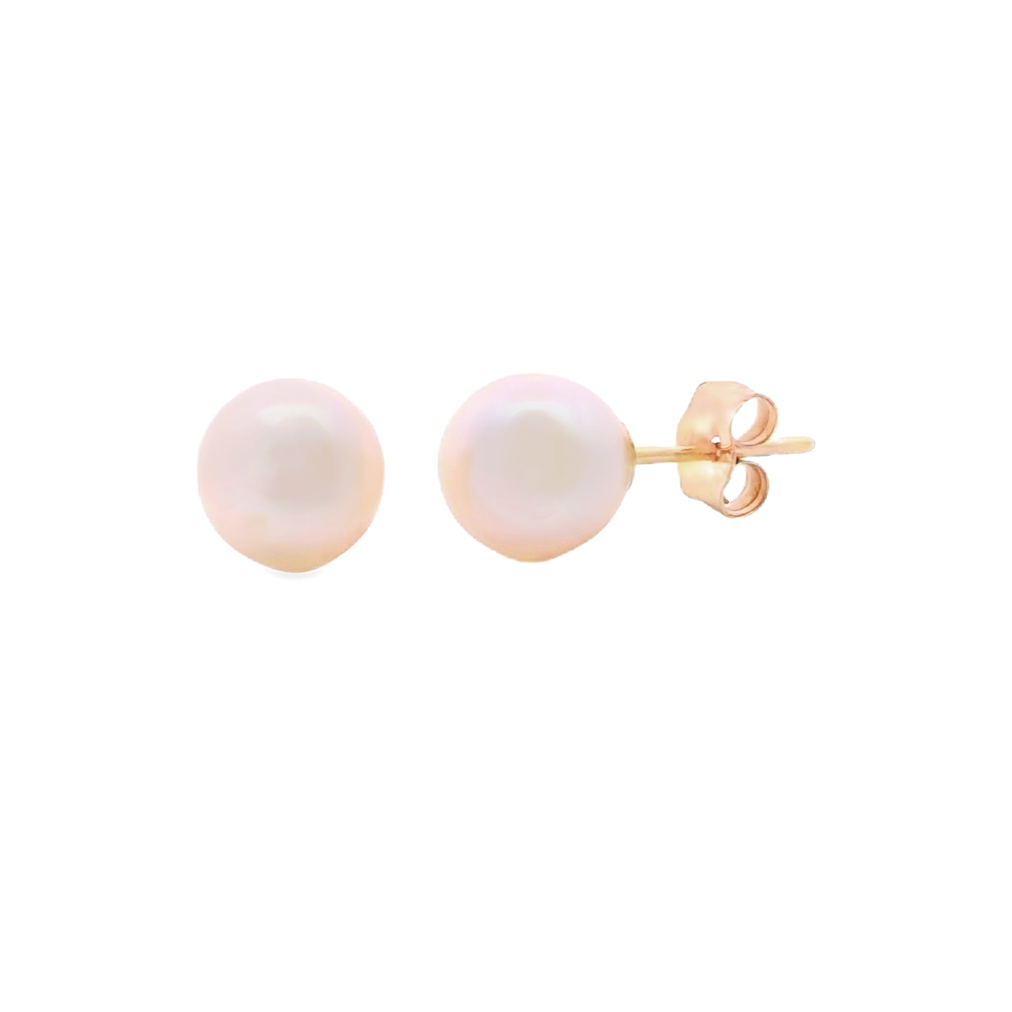 FW Pearl Stud Earrings 14KT Yellow Gold
