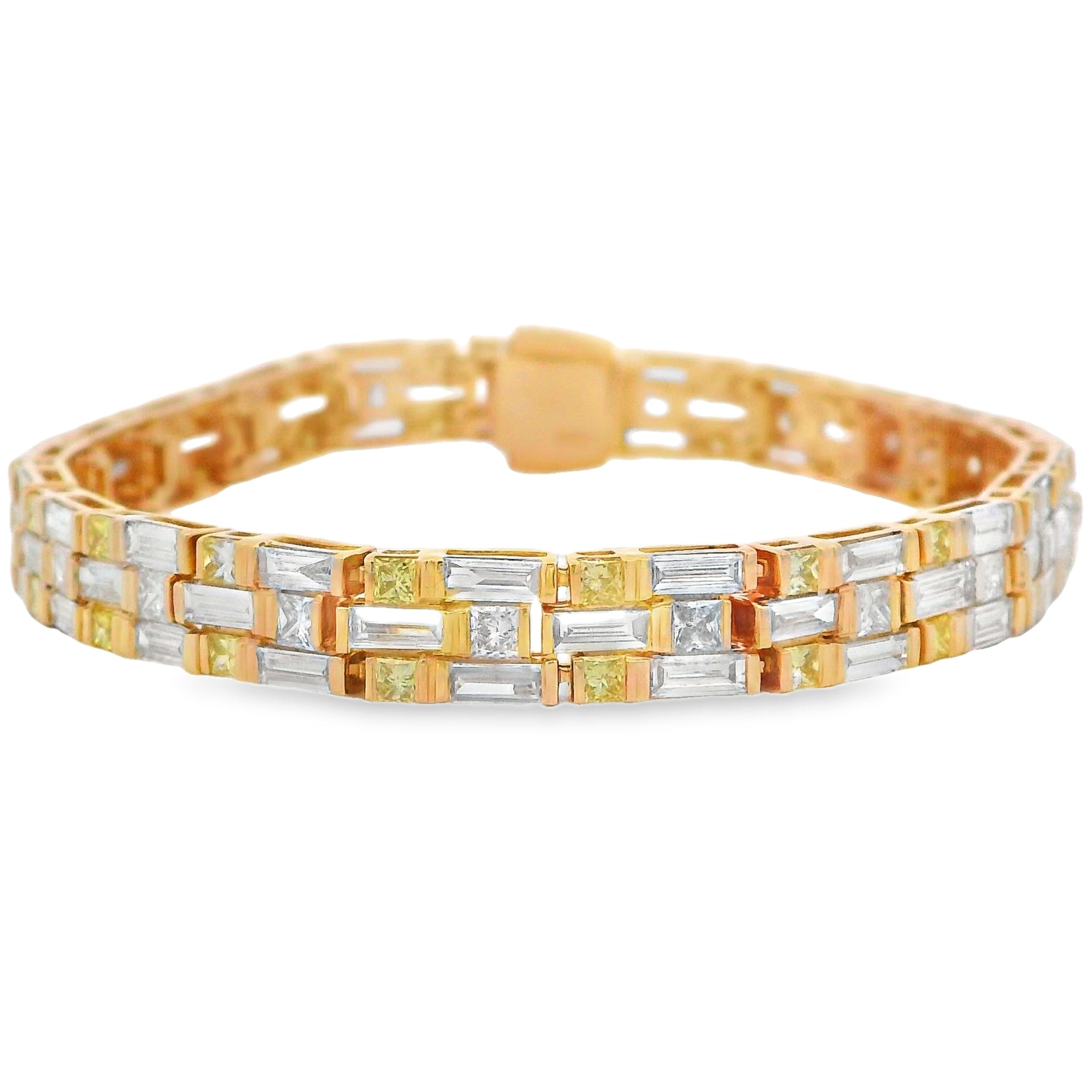 Lab Grown Diamond Tennis Bracelet 14KT Yellow Gold