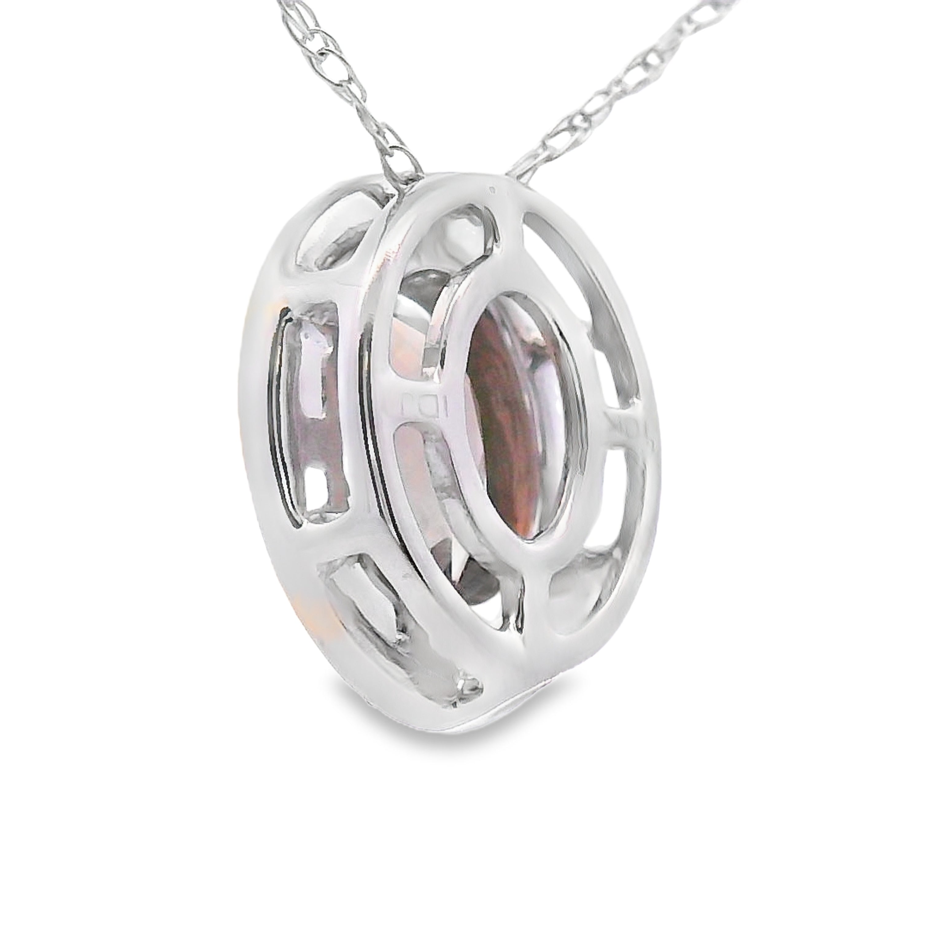 .40ct Quartz Diamond Fashion Pendants 10KT White Gold