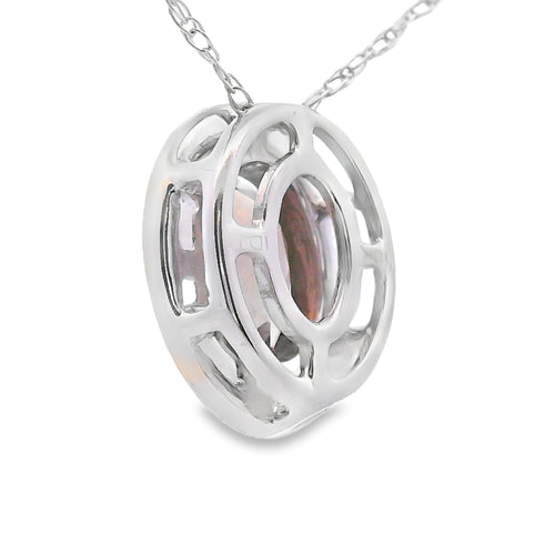 .40ct Quartz Diamond Fashion Pendants 10KT White Gold