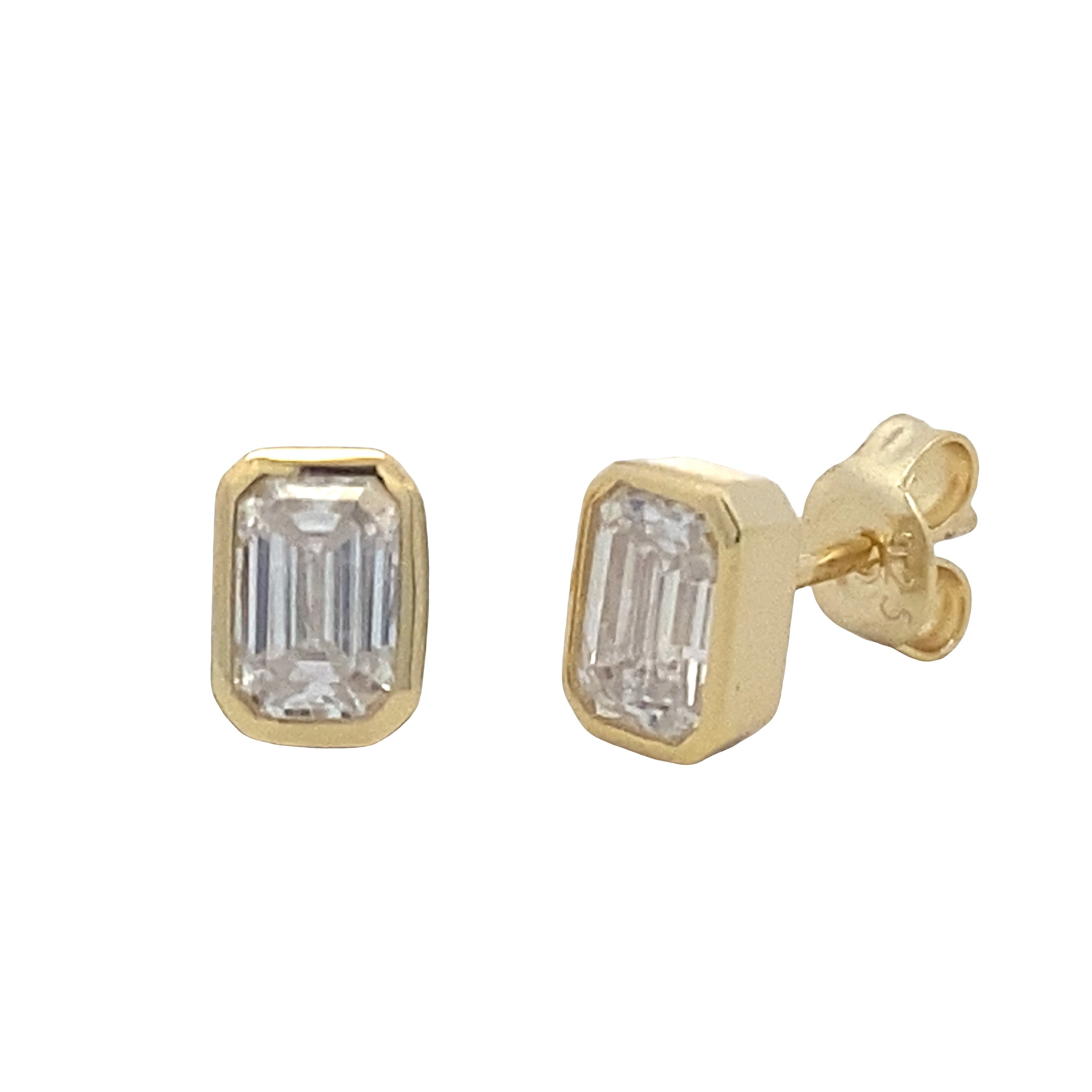 Moissanite Stud Earrings Vermeil