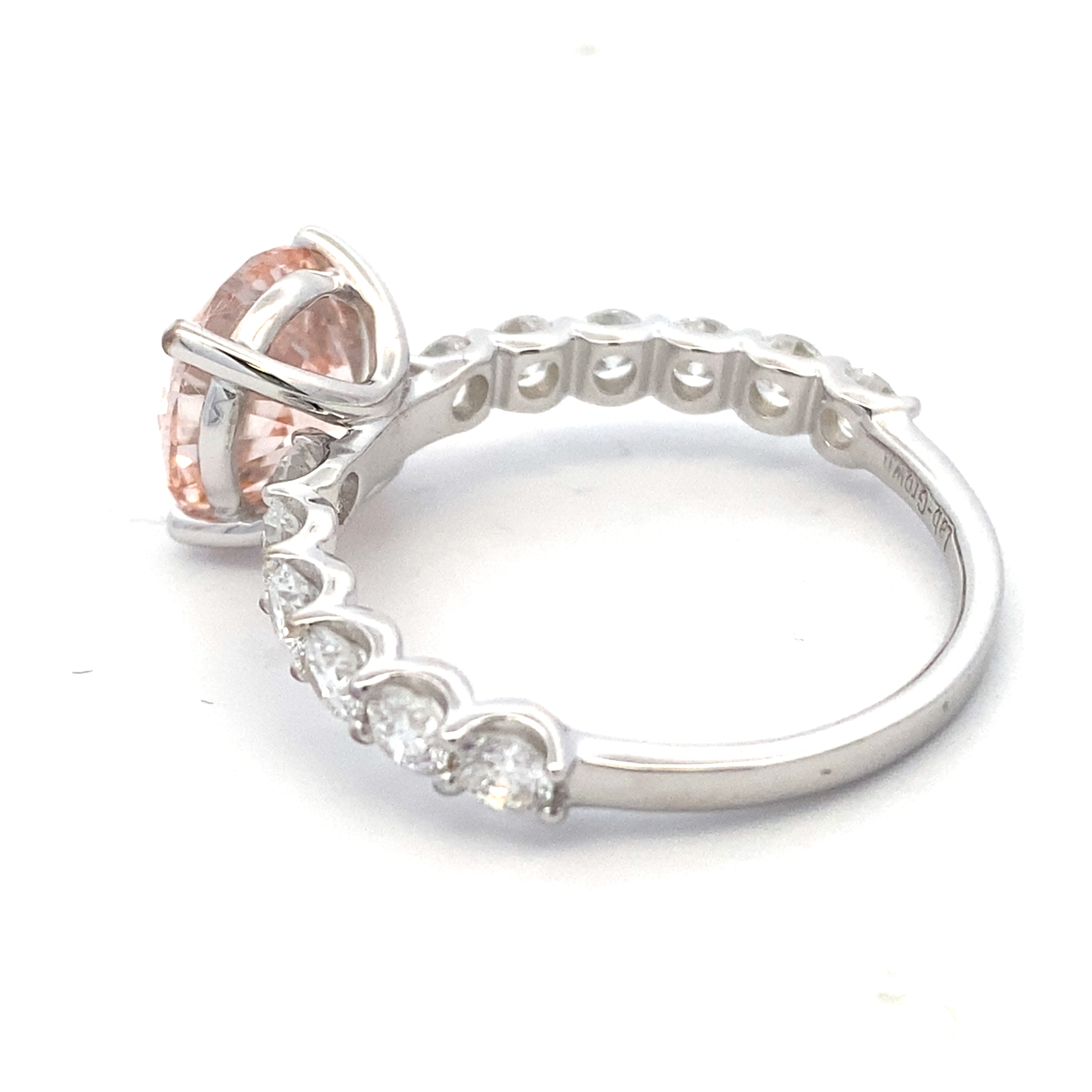 3.50ct Lab Grown Diamond Eng Only 14KT White Gold