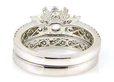 1.05ct Engagement Ring Set 18KT White Gold