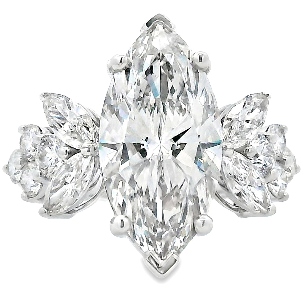 7.08ct Lab Grown Diamond Eng Only 14KT White Gold