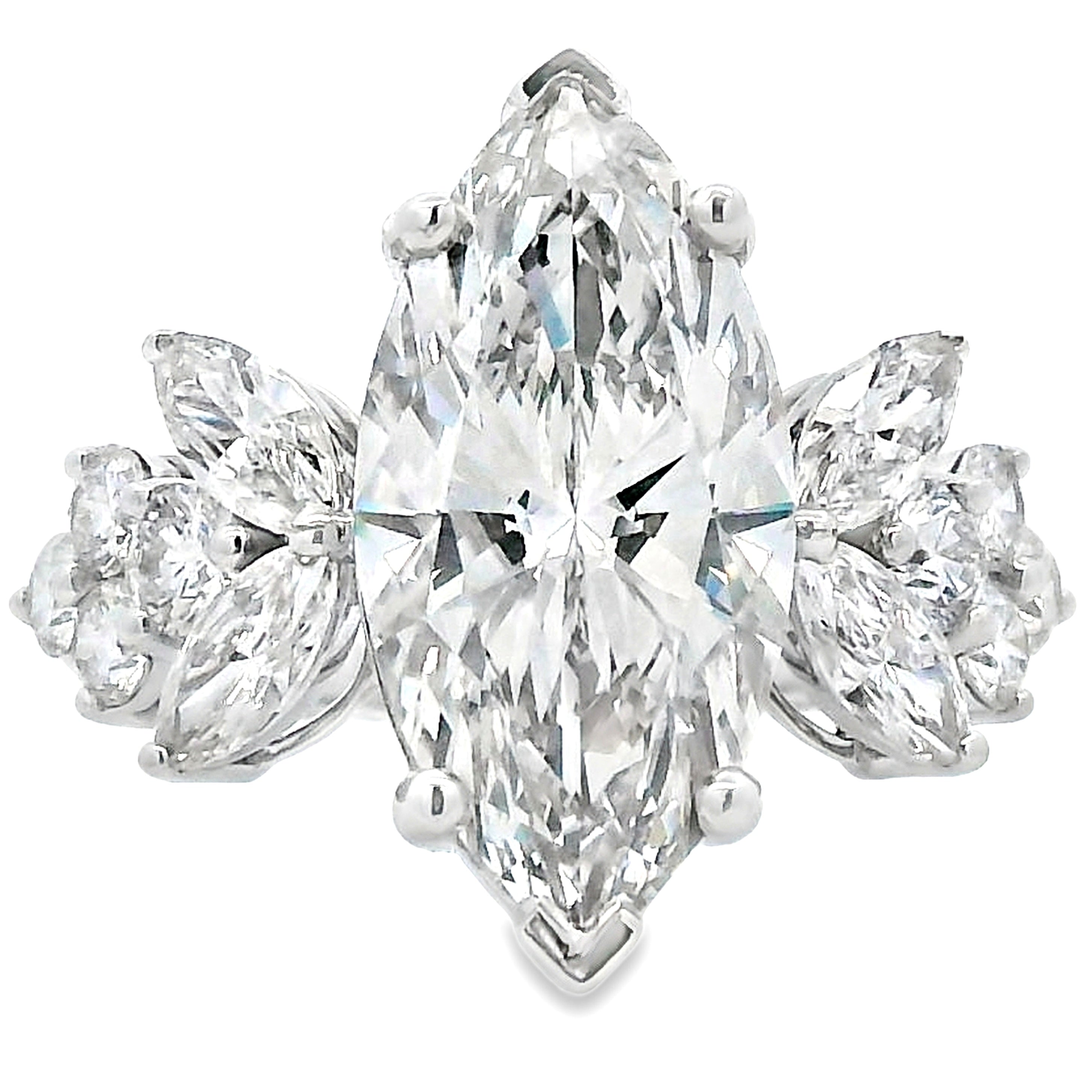 7.08ct Lab Grown Diamond Eng Only 14KT White Gold