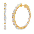 2.65ct Lab Grown Diamond Hoop Earrings 14KT Yellow Gold