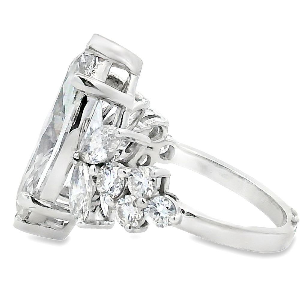 7.08ct Lab Grown Diamond Eng Only 14KT White Gold