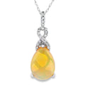 1.94ct Opal Diamond Fashion Pendants 14KT Yellow Gold