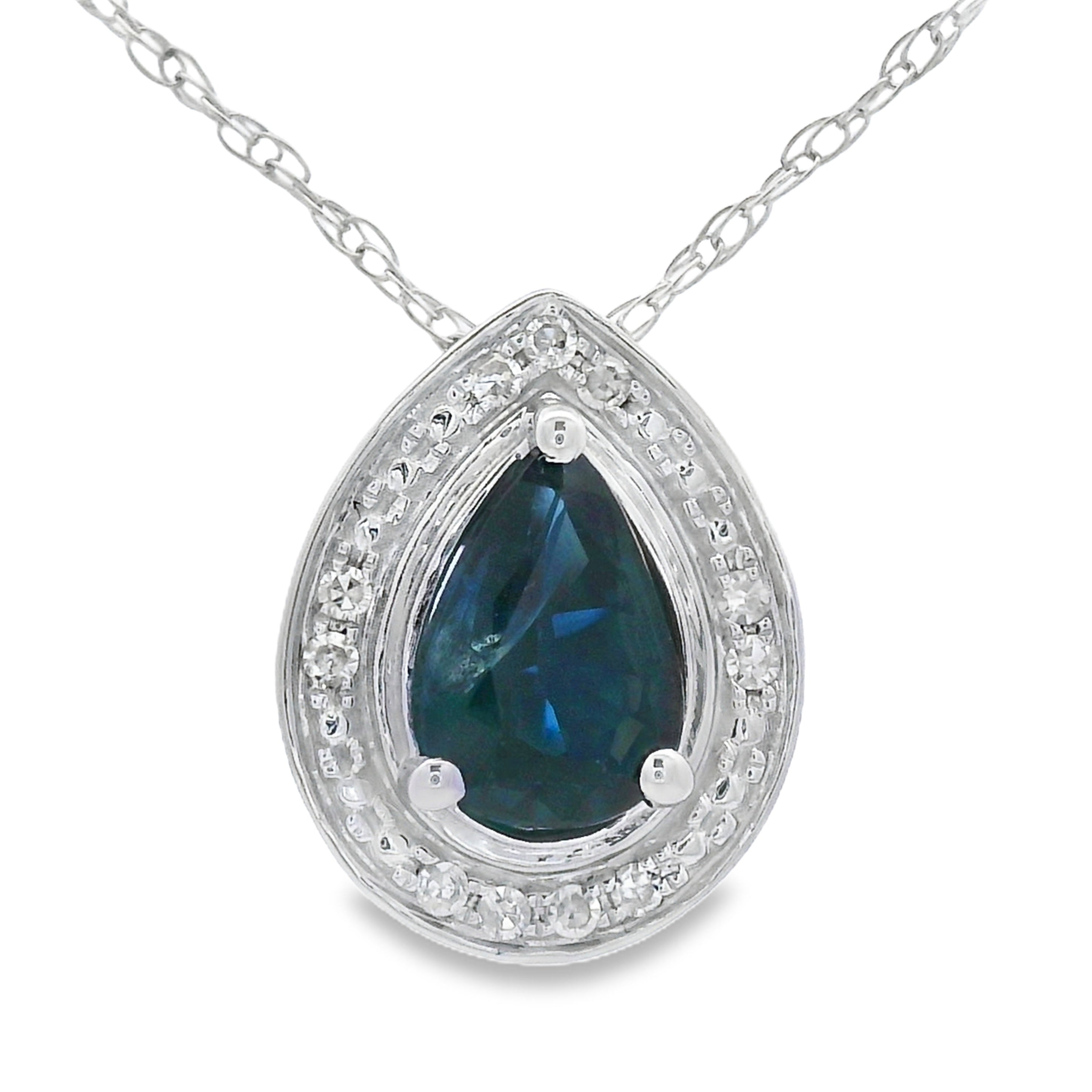.54ct Sapphire Diamond Fashion Pendants 10KT White Gold