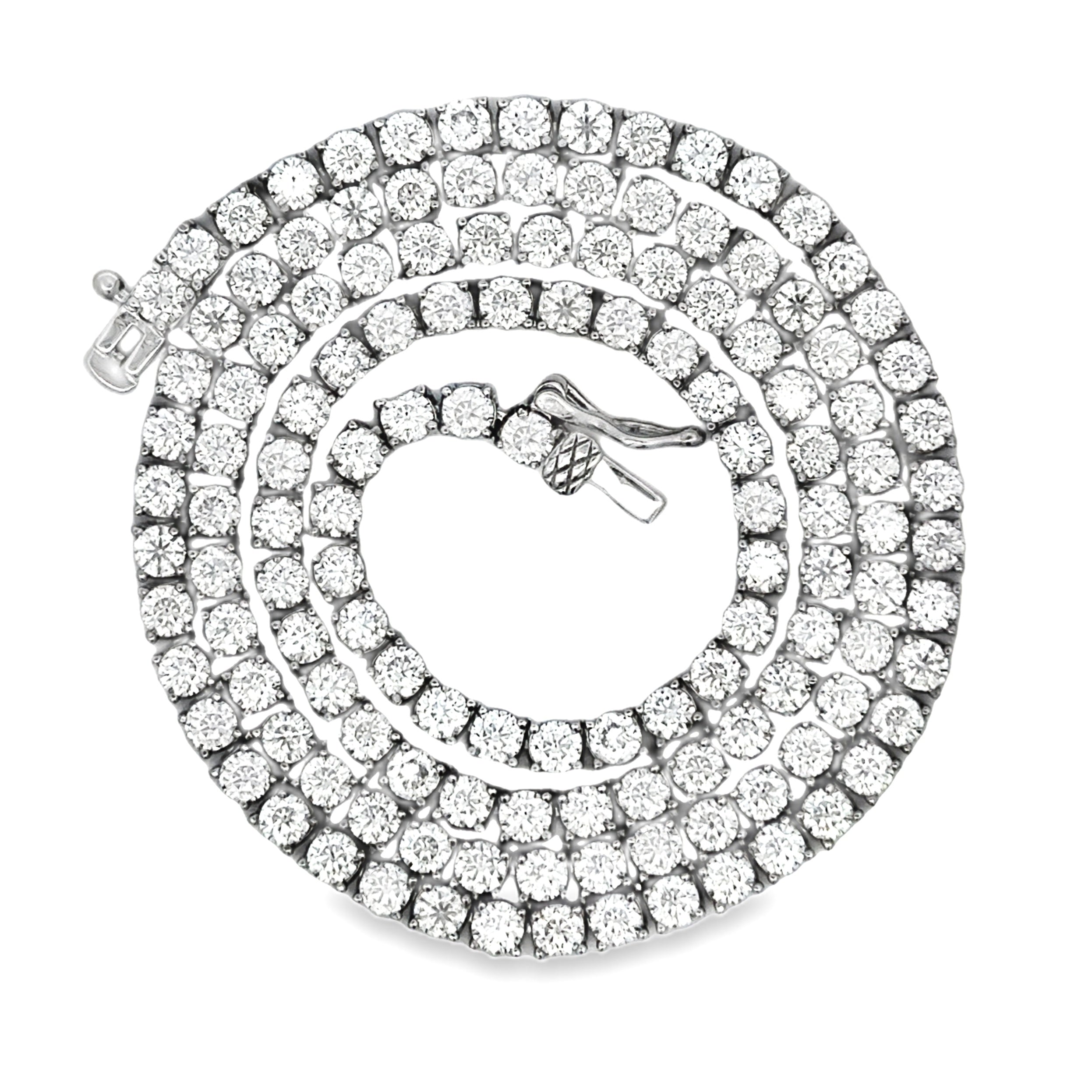 Natural 12.39ct Moissanite Tennis Sterling Silver