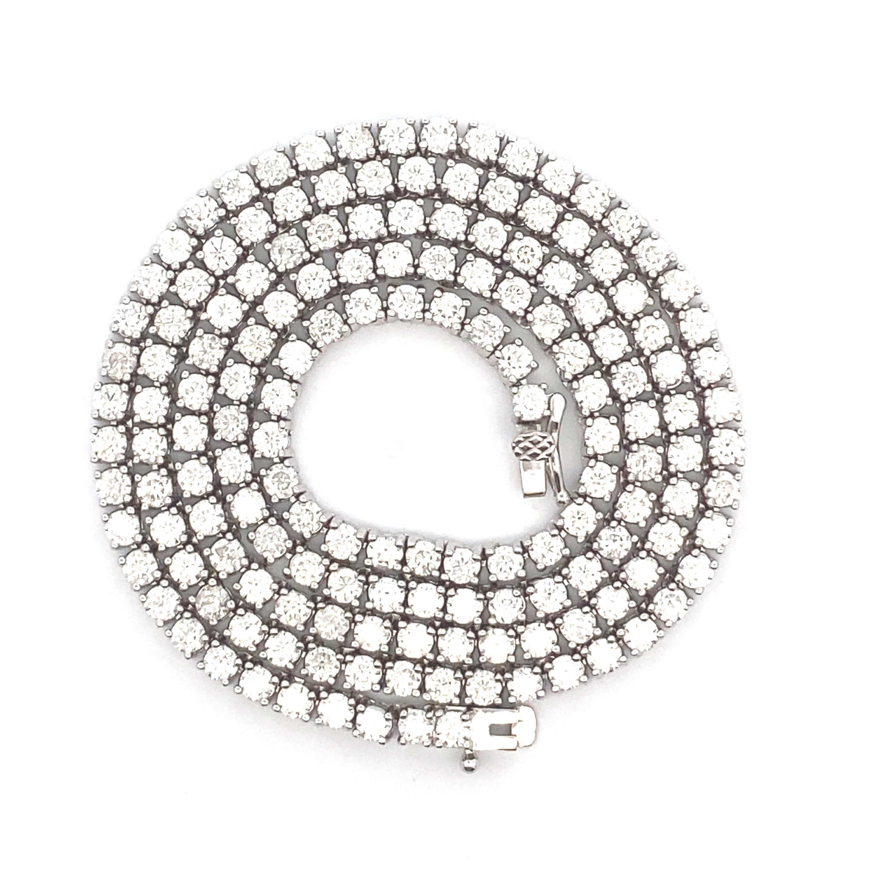 6.85ct Moissanite Tennis Necklace Sterling Silver
