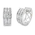 .50ct Diamond Hoop Earrings 14KT White Gold