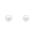 Natural FW Pearl Stud Earrings 10KT White Gold