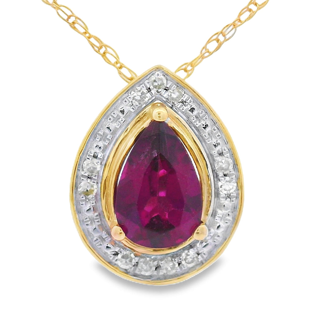 .52ct Garnet Diamond Fashion Pendants 10KT Yellow Gold