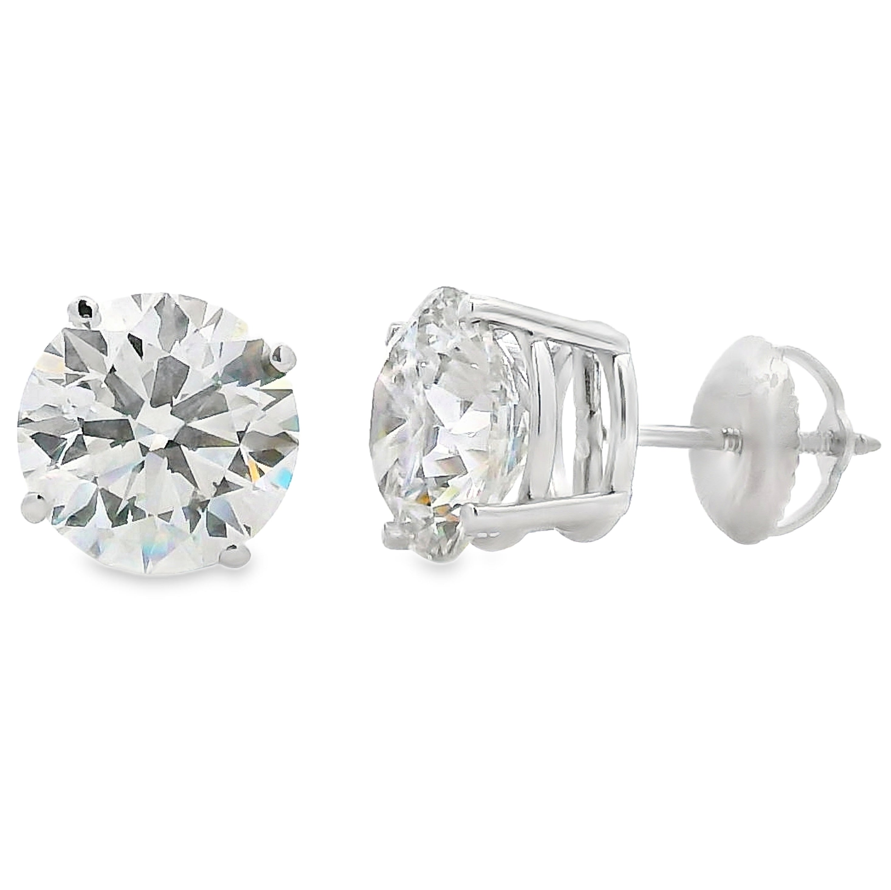 4.40ct Lab Grown Diamond Stud Earrings 14KT White Gold
