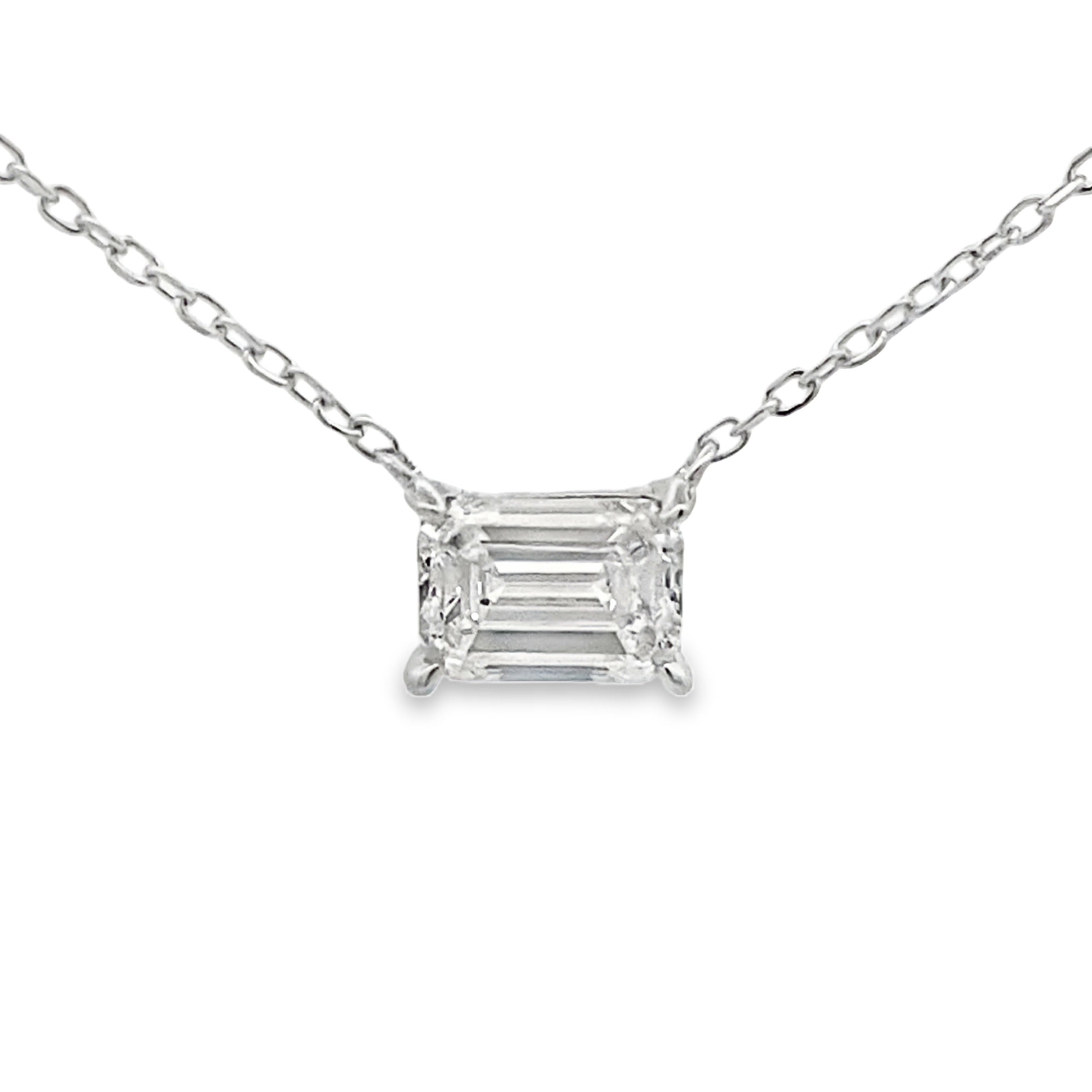 1.00ct Lab Grown Diamond Pendant Sterling Silver