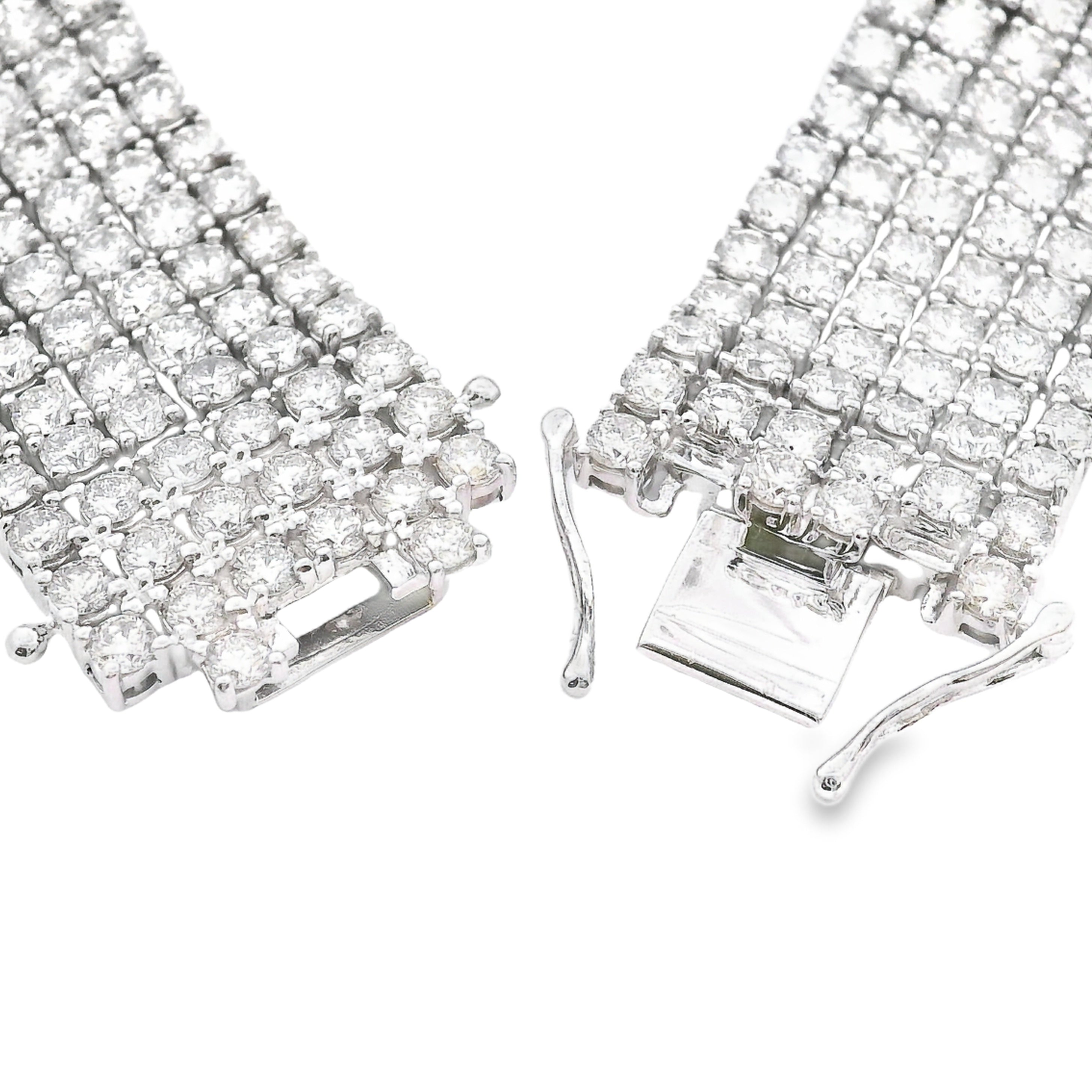 20.00ct Diamond Tennis Bracelet 14KT White Gold