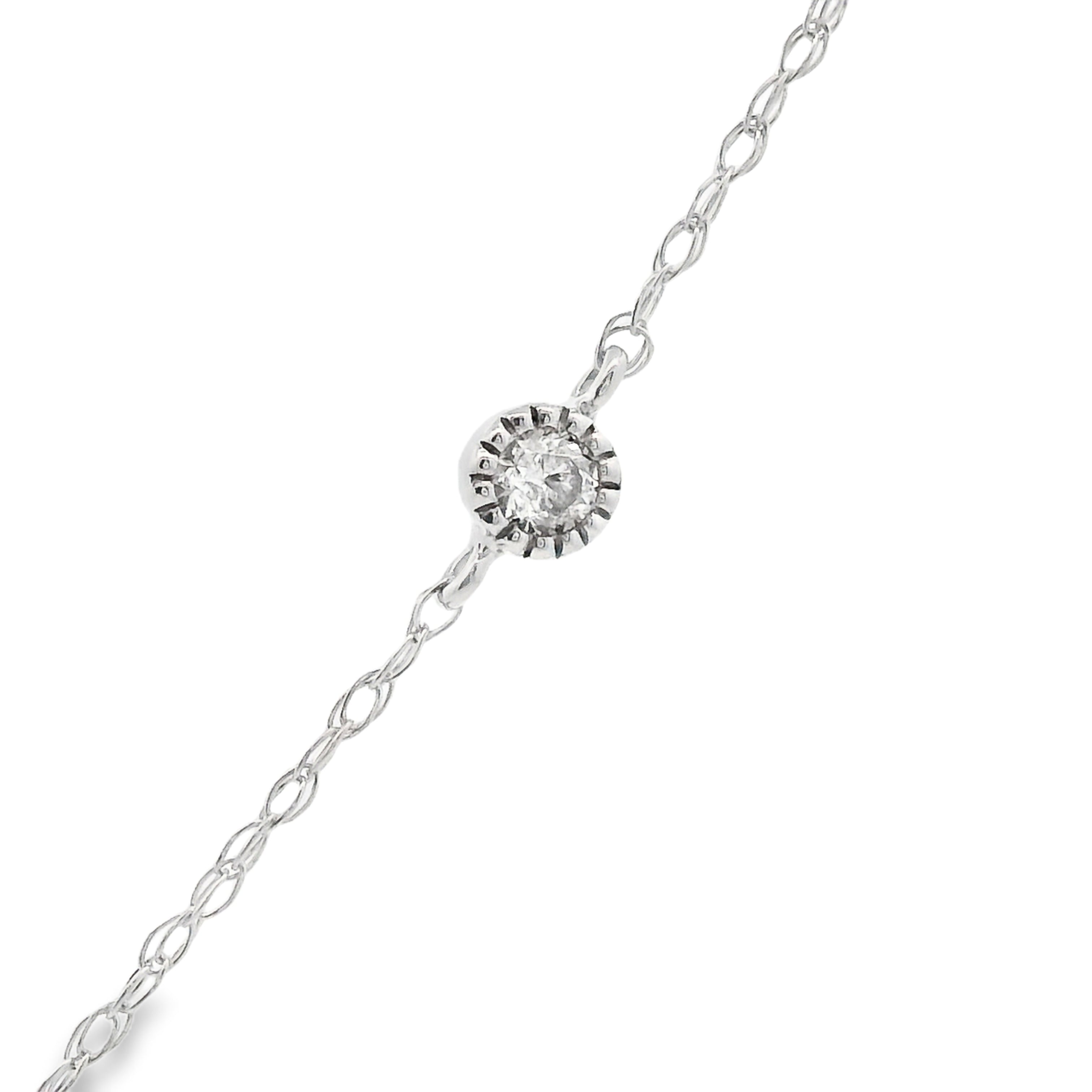 Genuine .32ct Diamond Fashion Pendants 14KT White Gold