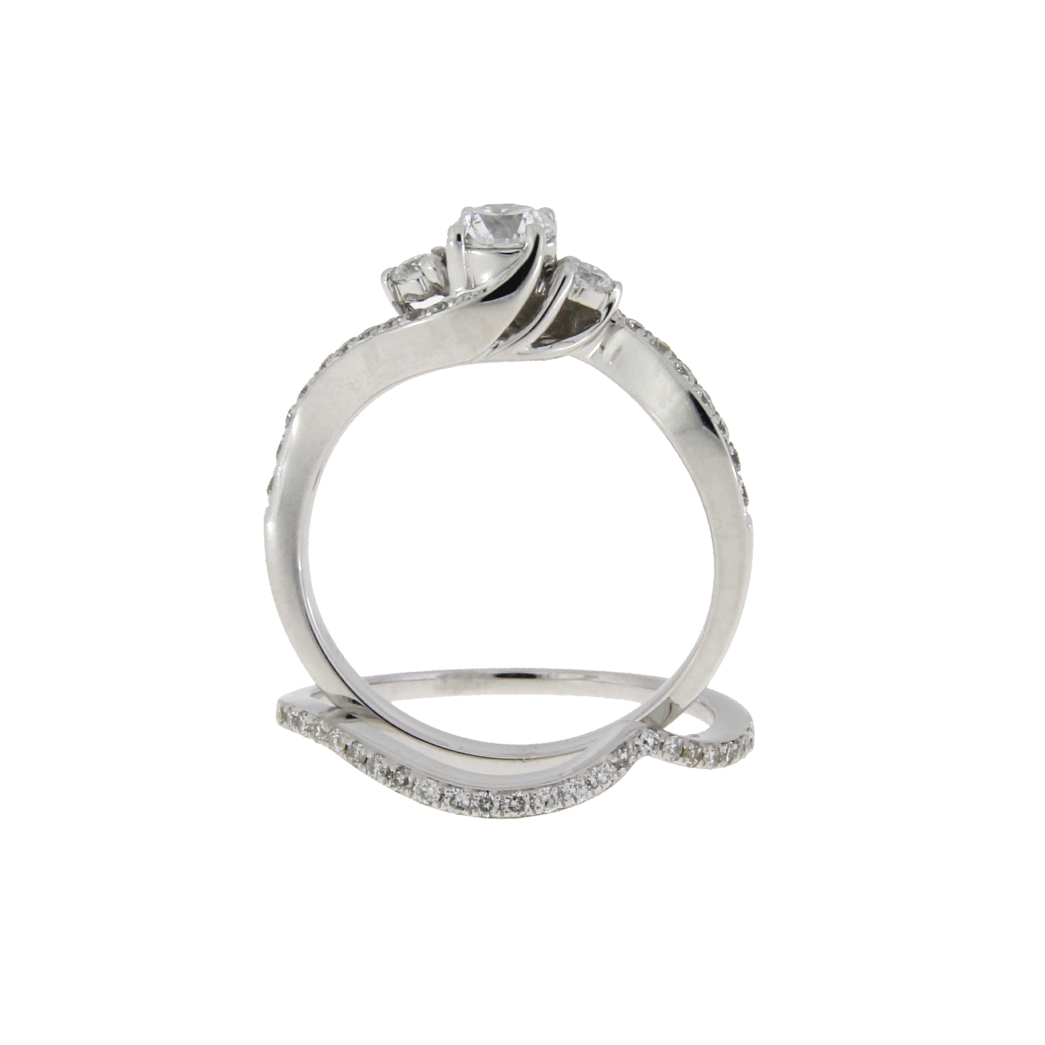 .70ct Diamond Engagement Ring Set 14KT White Gold