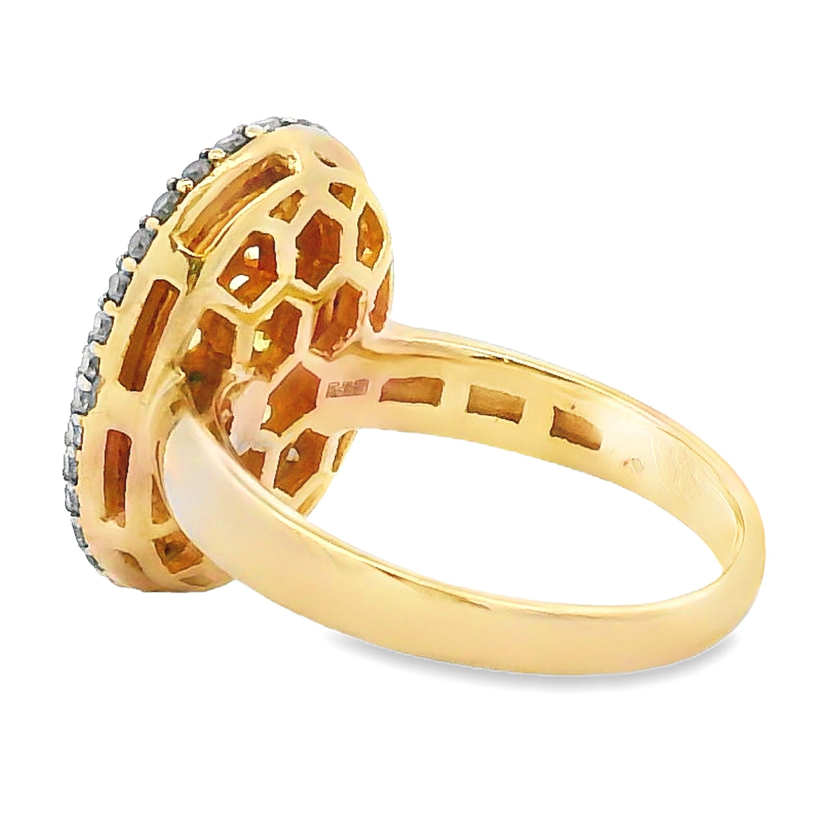.45ct Yellow Sapphire Diamond Ring 14KT Yellow Gold