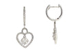 .50ct Diamond Dangle Earrings 14KT White Gold