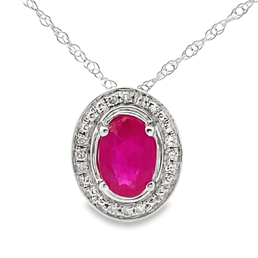 .63ct Ruby Diamond Fashion Pendants 10KT White Gold
