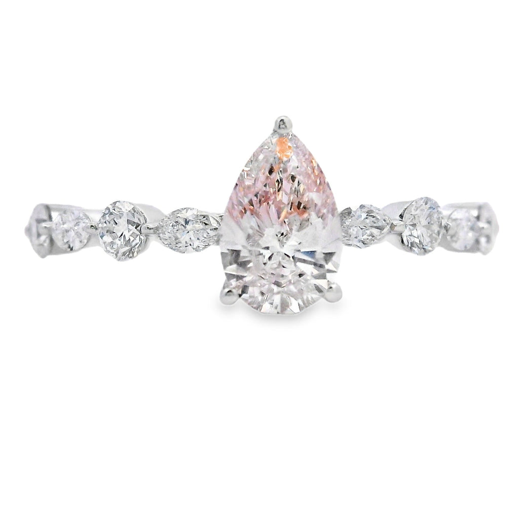 1.00ct Lab Grown Diamond Eng Only 14KT White Gold