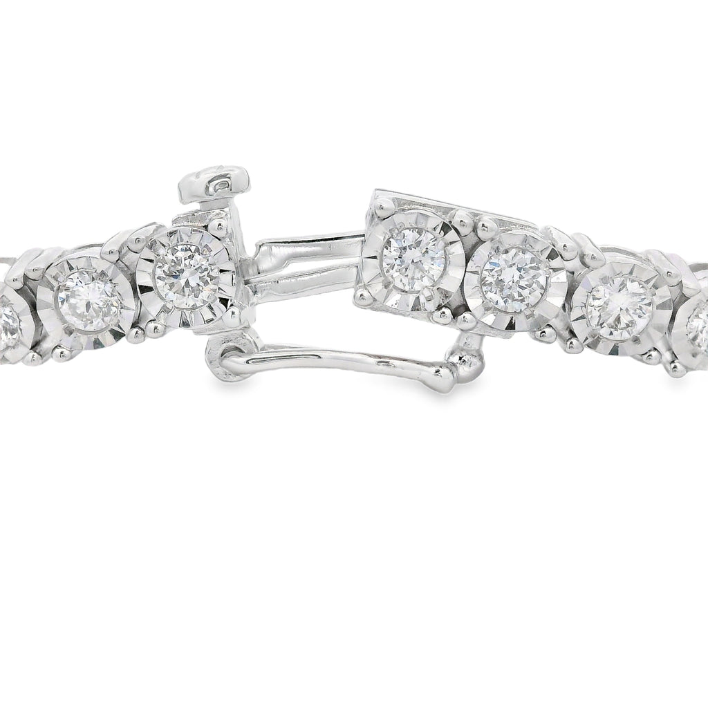 Lab Grown Diamond Tennis Bracelet Sterling Silver